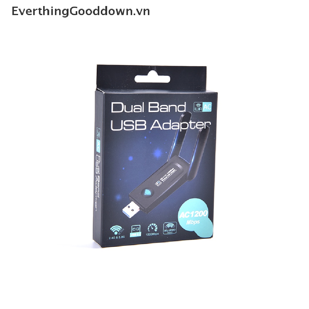 Everthinggooddown USB 3.0 1200Mbps Băng Tần Kép 5GHz 2.4Ghz 802.11AC