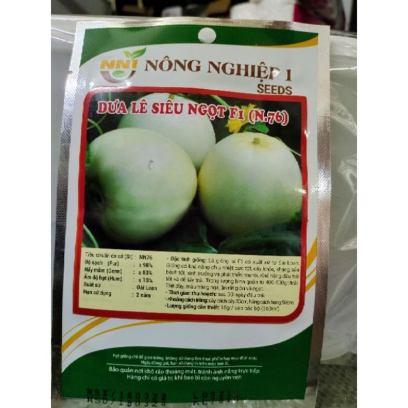 Hạt giống dưa lê,trái ngon giòn siêu ngọt