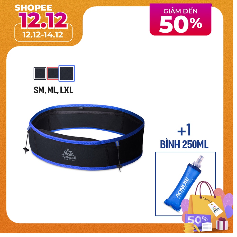 Đai Đeo Hông Chạy Bộ Aonijie W938S Ôm Sát Người-  TẶNG KÈM Bình 250ml, Nhiều Ngăn Đựng Đồ