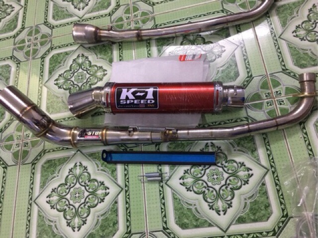Pô xe K1 speed + cổ 2khúc lắp cho mọi loại xe