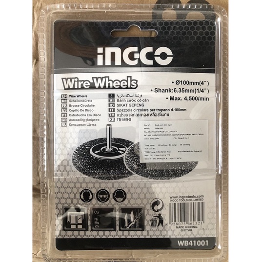 Bánh cước 100mm 4inch Ingco WB41001