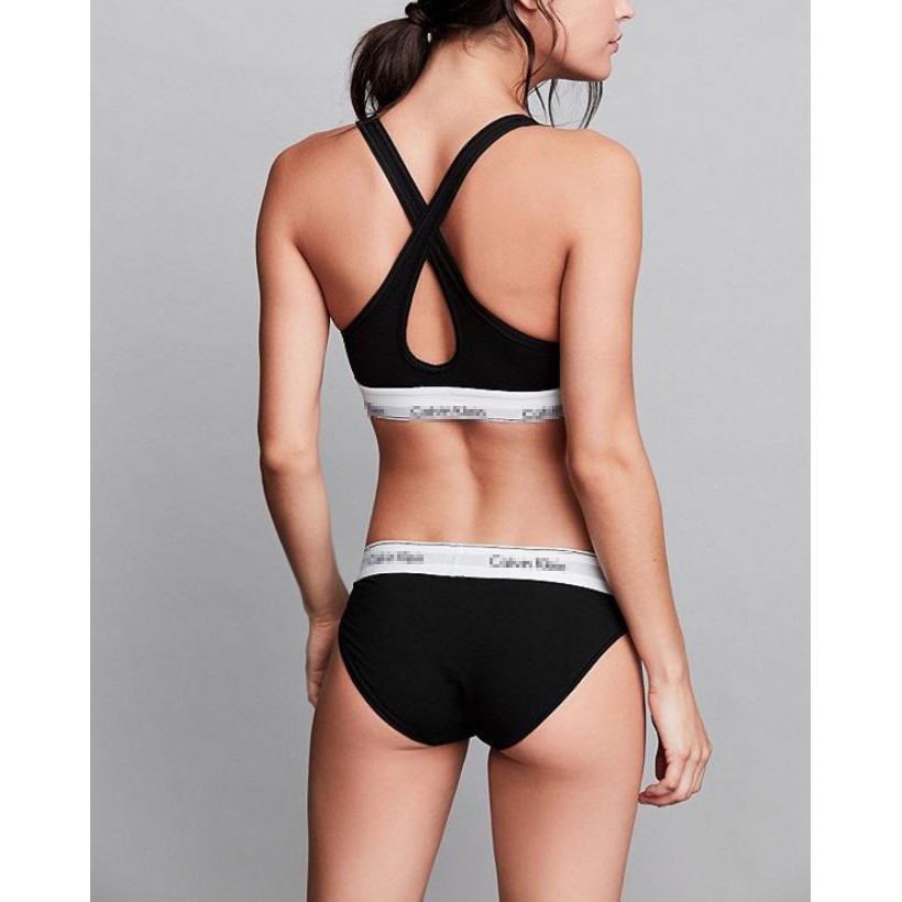 Bộ Đồ Lót Thể Thao Cotton Áo Dây Chéo - Quần Lọt Khe S155