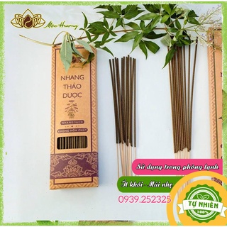 Nhang sạch Mộc Hương ít khói, mùi nhẹ loại hương Thảo Dược, hộp 180 cây dài 30cm