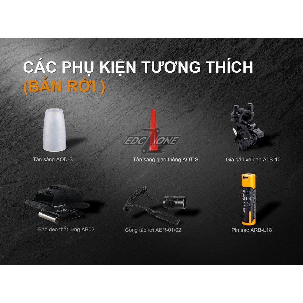 CHÍNH HÃNG FENIX - Đèn pin PD35 V2.0 - 1000 lumens