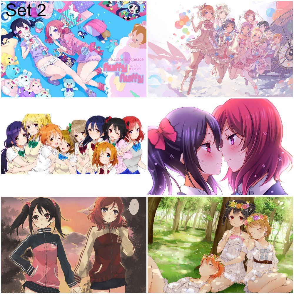 Bộ 6 Áp phích - Poster Anime Love Live! School Idol Project   - A3,A4,A5