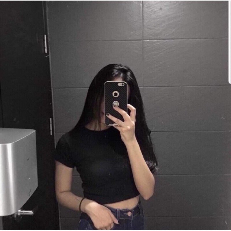 ÁO THUN CROPTOP NGẮN TAY TRƠN