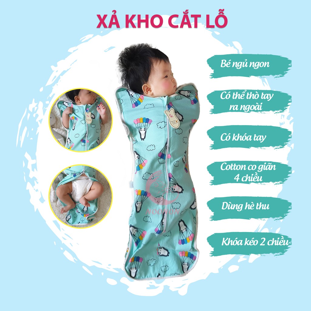 Nhộng Chũn 𝑭𝑹𝑬𝑬𝑺𝑯𝑰𝑷  Túi Ngủ Cho Bé NOONON Hè/Thu/ Đông Giá Rẻ NCD03