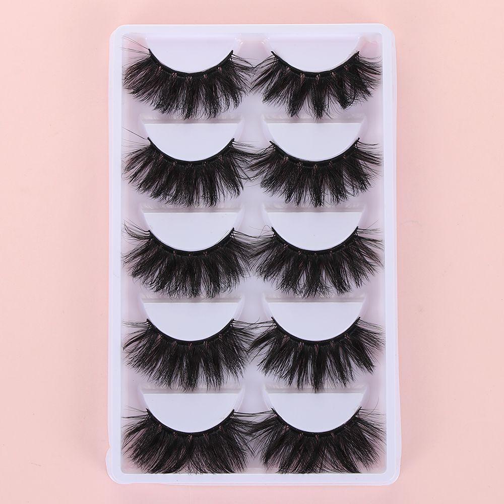 Set 5 Cặp Lông Mi Giả 4D Dài Tự Nhiên Trang Điểm Cho Nữ
