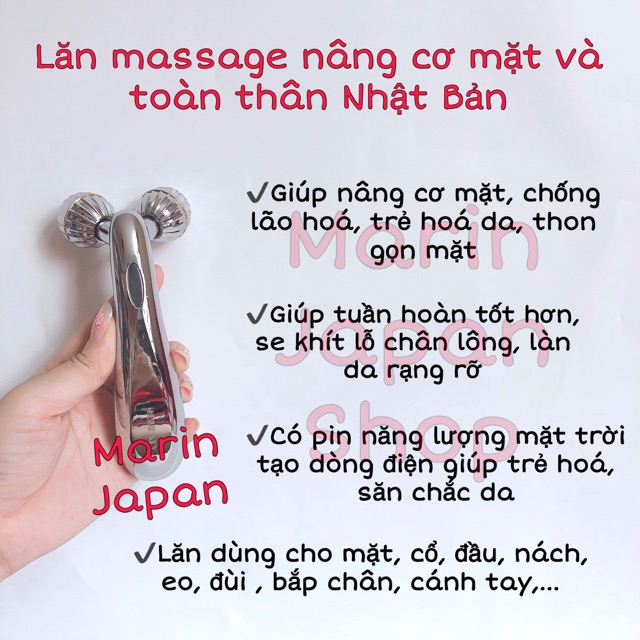 (Hàng Nhật) Con lăn Masage nâng cơ hàng nội địa nhật bản giống tác dụng với Refa