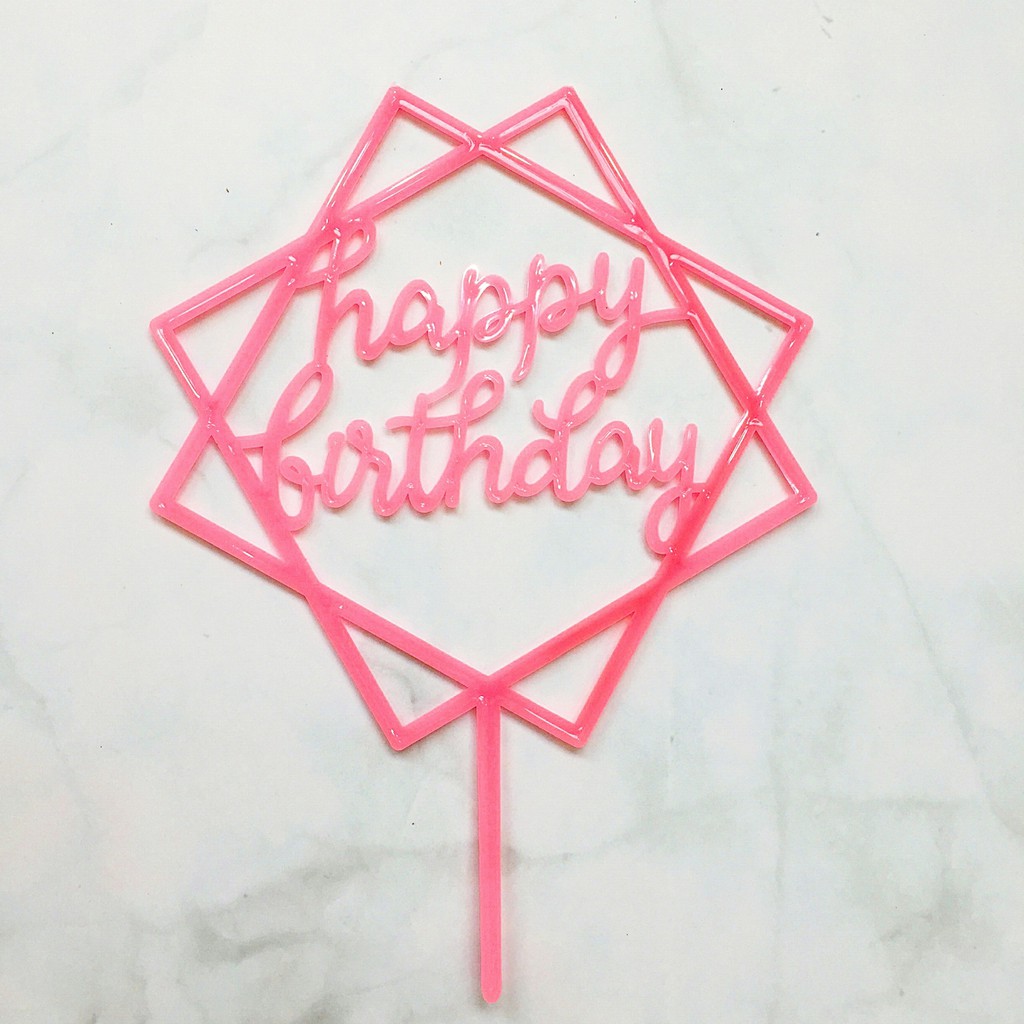 Combo 10 que cắm/topper nhựa trang trí bánh sinh nhật