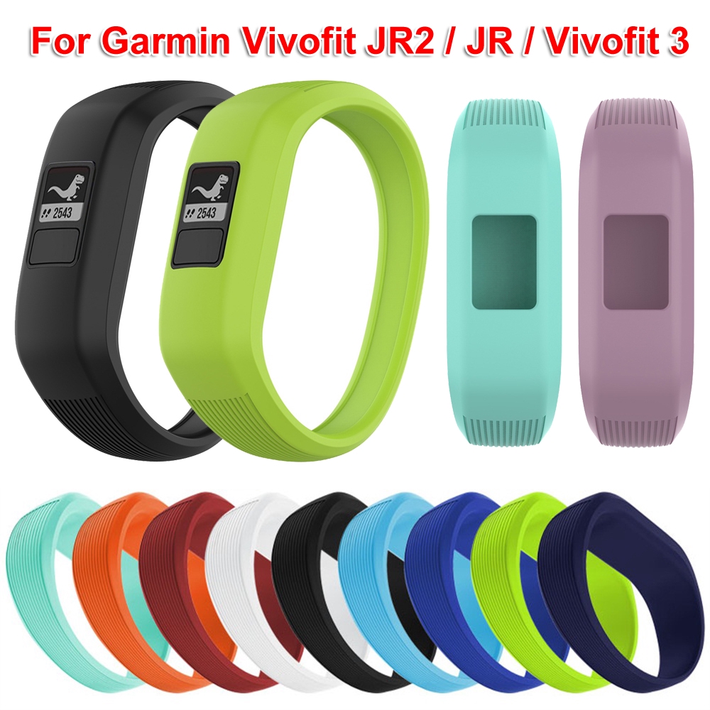 Dây Đeo Thay Thế Chất Liệu Silicon Màu Trơn Cho Garmin Vivofit Jr 2 / Vivofit 3