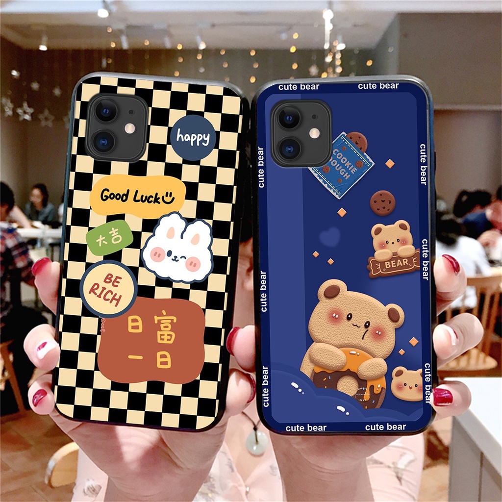 Ốp lưng iphone 11 / 12 / 12 MINI in hình 3D GẤU cute be@r, soda, happy day cực hot ,thời thượng