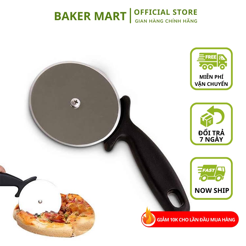 Dao ANAEAT bằng thép không gỉ tiện dụng cắt bánh pizza -Dụng cụ làm bánh BAKER MART