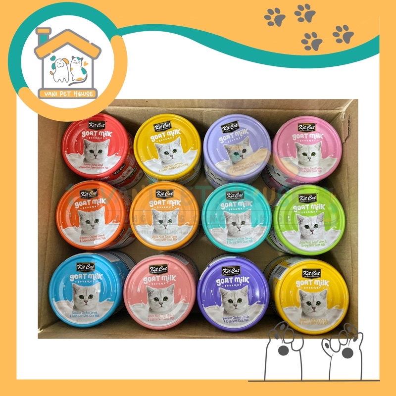 Pate Sữa Dê Kit Cat Dành Cho Mèo Mọi Lứa Tuổi - Tốt cho hệ tiêu hoá - Lon 70g