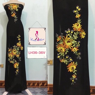 Vải áo dài thêu LH36