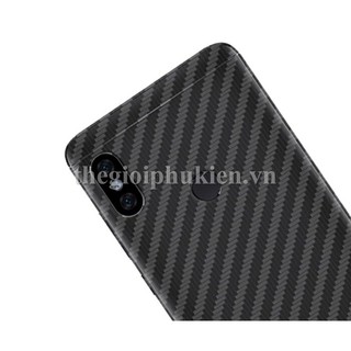 Miếng dán vân carbon, các bon mặt lưng cho Xiaomi Redmi Note 6 Pro