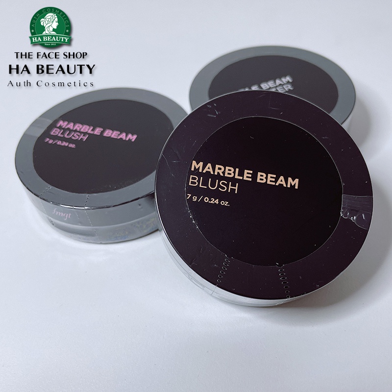 Phấn má hồng trang điểm bắt sáng bóng khỏe cho da The Face Shop fmgt Marble Beam Blush 7g
