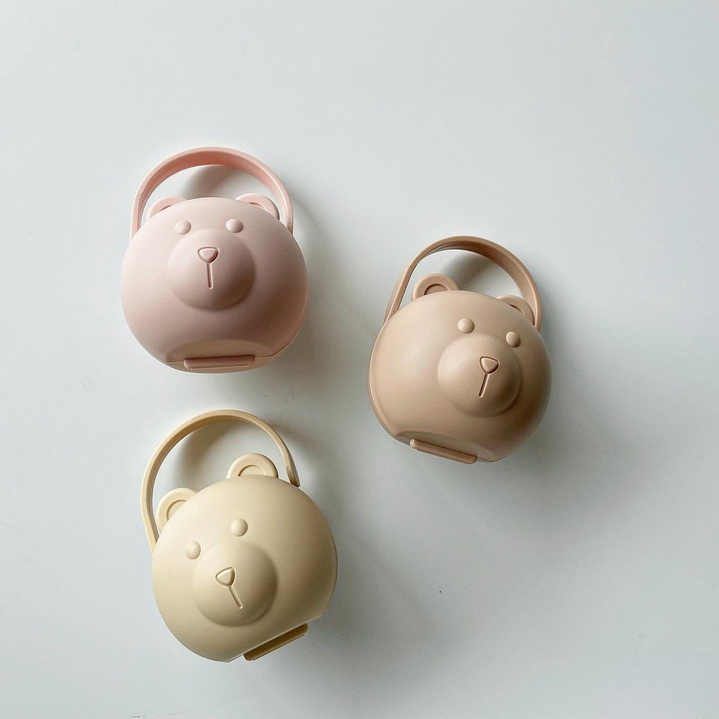 Hộp đựng ti giả TGM Teddy Pacifier hình gấu mẫu mới chất liệu PP an toan cho bé, không lo bám dính bụi
