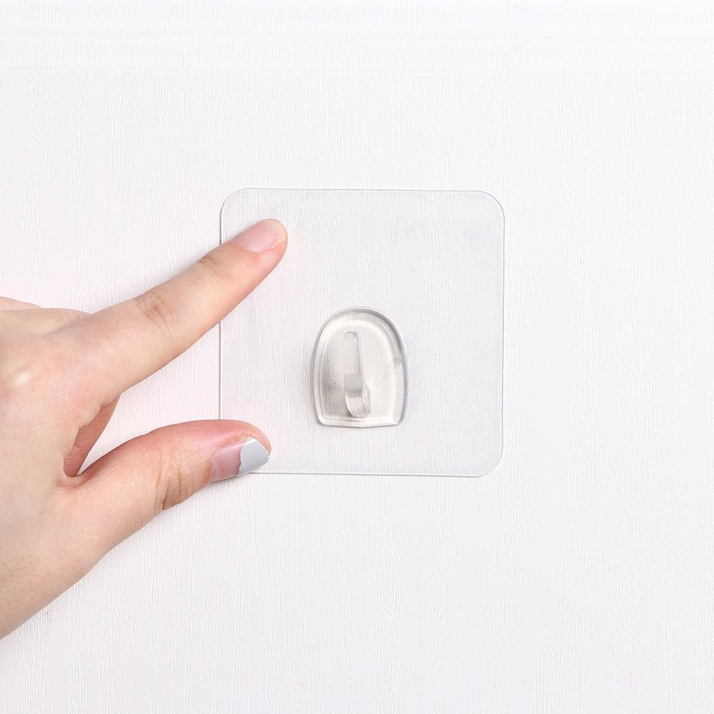 1 / 6 Móc Dán Tường Trong Suốt Chống Nước Tiện Dụng Cho Nhà Bếp