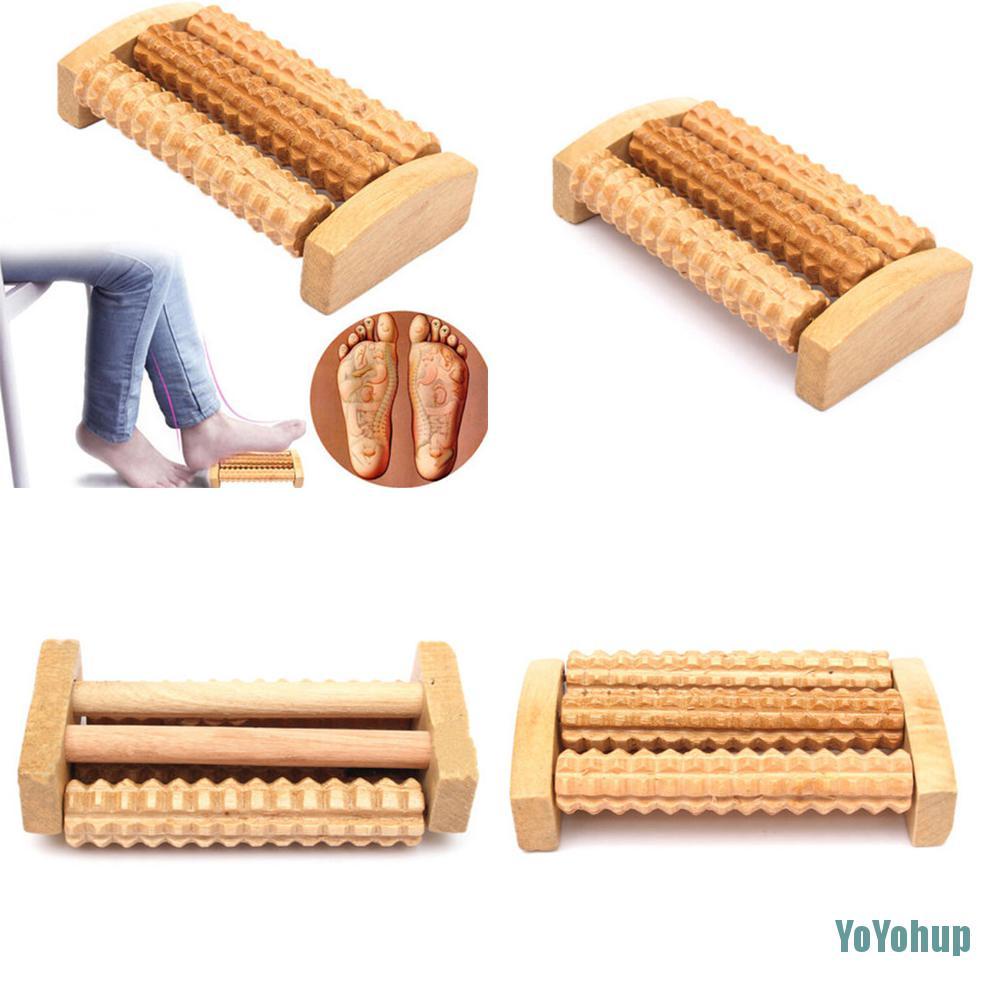 [Hàng mới về] Con lăn mát xa lưng / tay / chân bằng gỗ cầm tay tiện dụng chất lượng cao