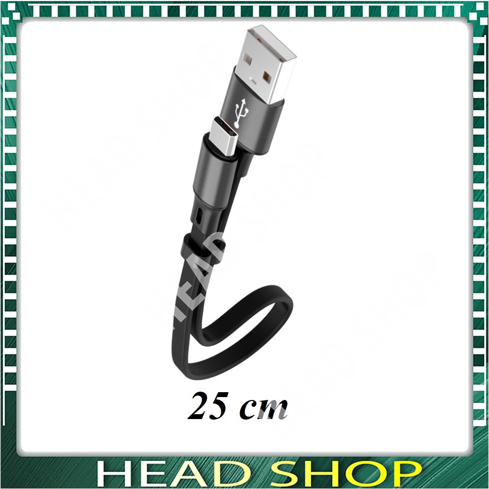 Cáp sạc ngắn mẫu 1 cho các loại cổng sạc loại ngắn 25 cm HEADSHOP