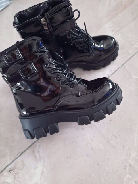 (Sẵn Bóng 36,38,39,40 )🔥Bốt Ulzzang cao cổ da PU độn đế phong cách cá tính thời thượng - kèm ảnh thật | BigBuy360 - bigbuy360.vn