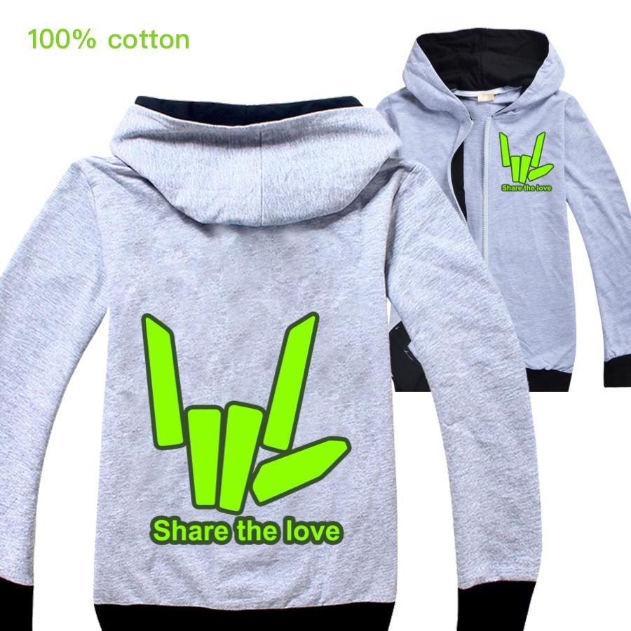 Áo Khoác Hoodie In Chữ Share The Love Youtube Dành Cho Bé Trai Và Bé Gái