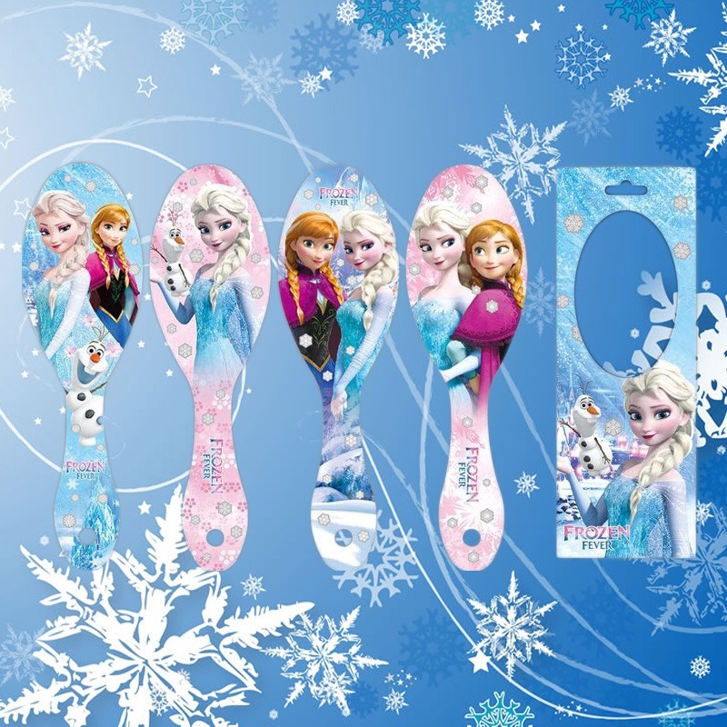 Disney Lược Chải Tóc Mát Xa Thiết Kế Hình Búp Bê Hoạt Hình Frozen Dành Cho Trẻ Nhỏ