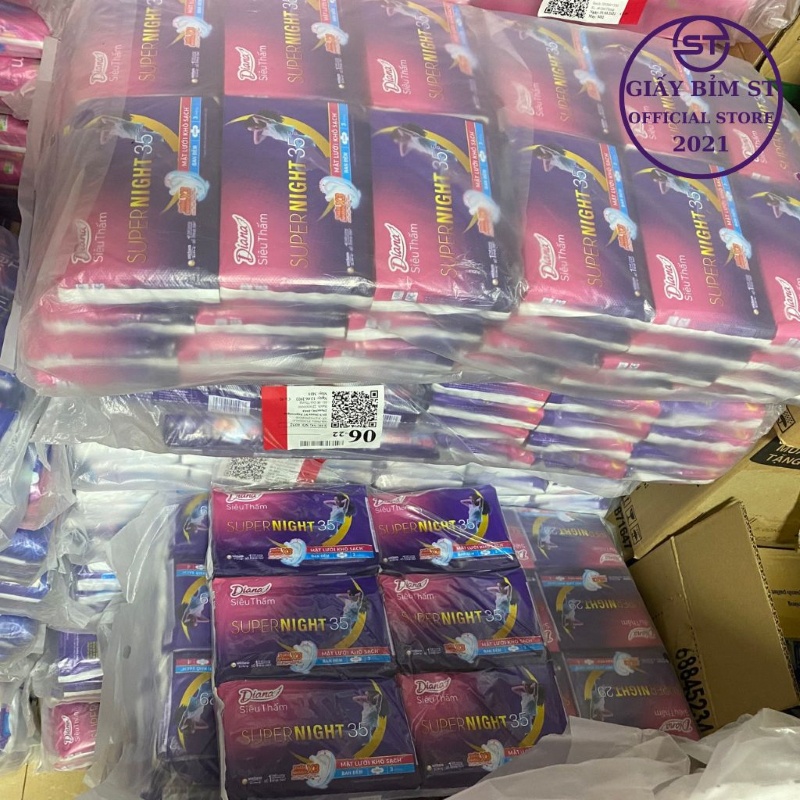 Băng vệ sinh Diana Ban đêm 29cm, 35cm dây 6 gói