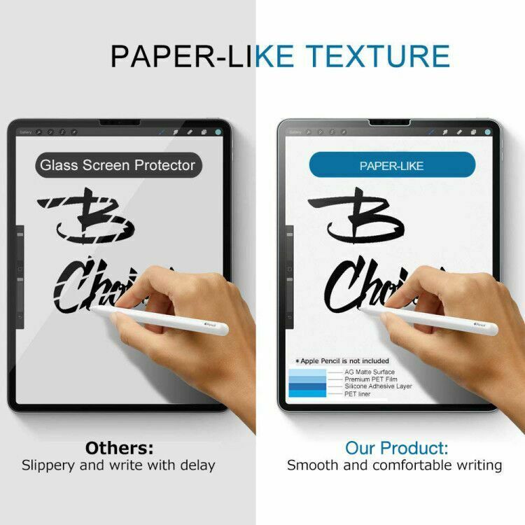 Miếng Dán Bảo Vệ Màn Hình Cho Paper Like Screen Protector Paperlike PET For iPad Pro 2018 2020 2021 12.9" 11" 10.5" 9.7'' 10.2‘’ Air 3 iPad 5th 7th iPad 8