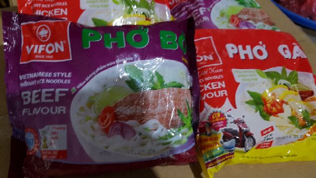 COMBO 5 GÓI PHỞ BÒ-GÀ VIFON 65G