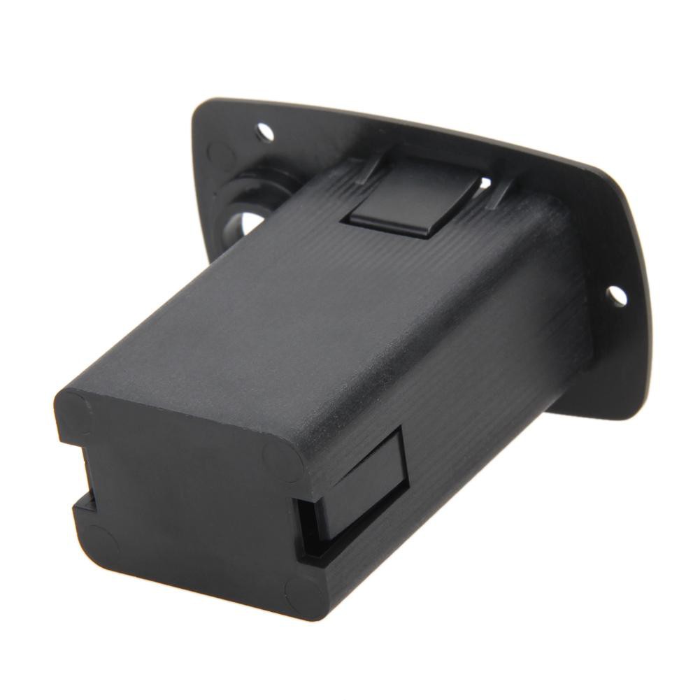 DECEBLE Domybest 9V Battery Case Holder Cover Box for Acoustic Guitar Bass Pickup Black