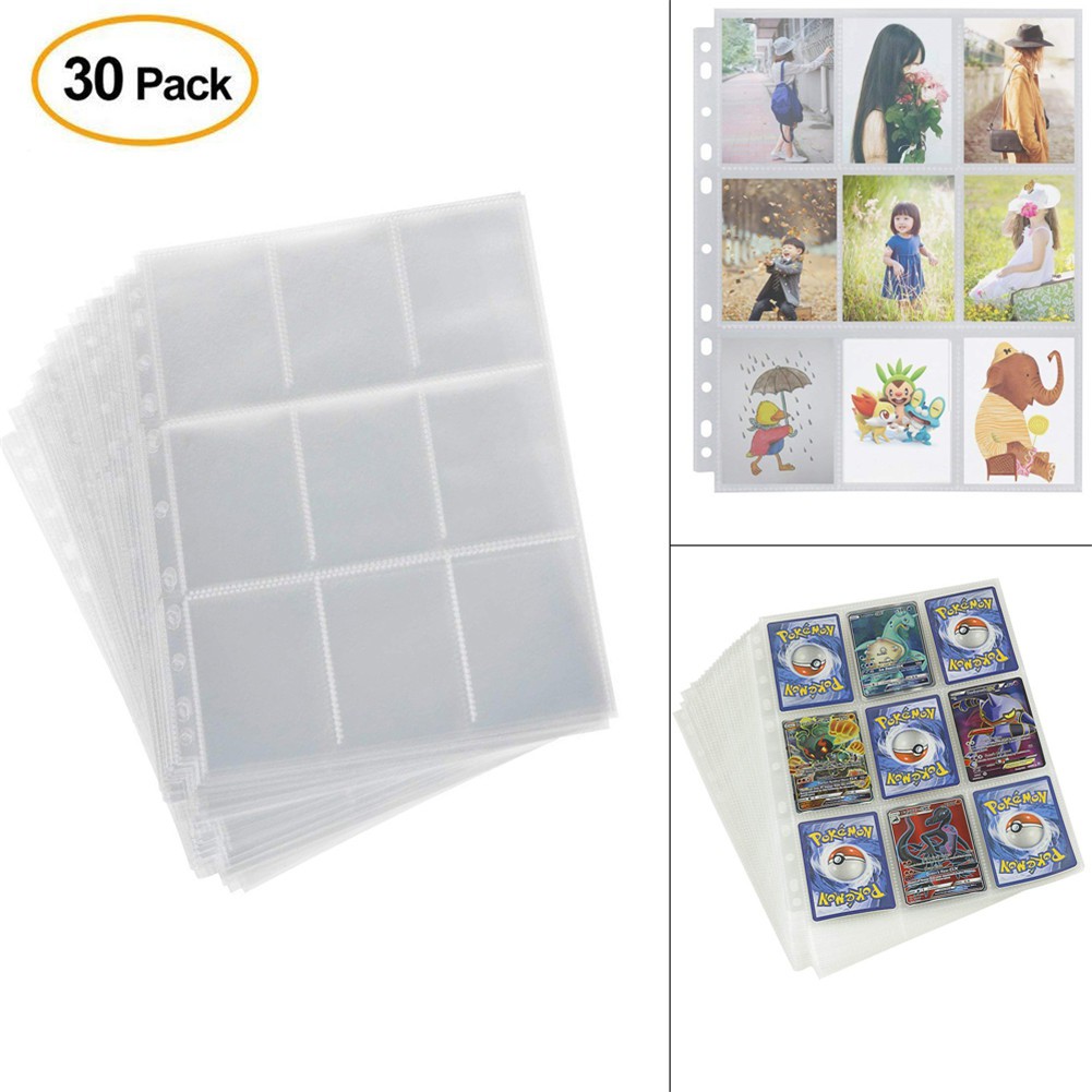 30 Tờ 270 ô trống bọc thẻ chơi game trong suốt