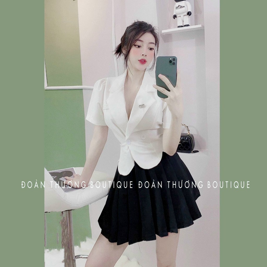[ Hàng Cao Cấp Loại 1 + Ảnh Thật ] Sét Vest Áo Lượn Sóng Hàng Đẹp Yoni Clothings CD110 | BigBuy360 - bigbuy360.vn