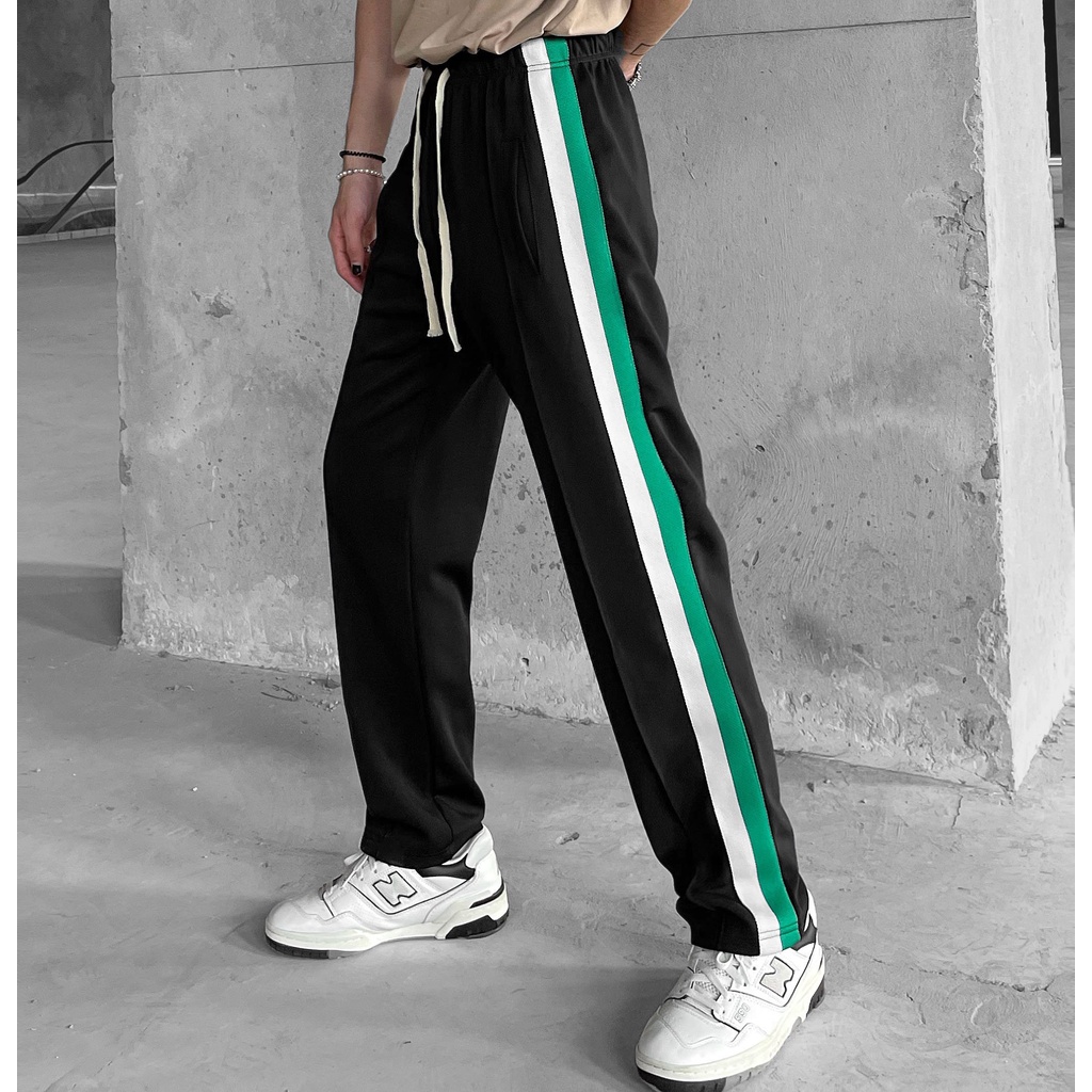 Quần dài ODIN BICOLOR LINES, Quần thể thao dáng suông kẻ sọc unisex, Local Brand ODIN CLUB