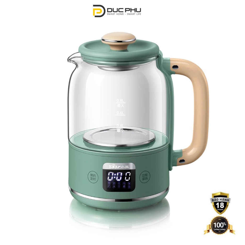 Bình pha trà đa chức năng 800ml Bear YSH-C08T1 - Hàng Chính Hãng