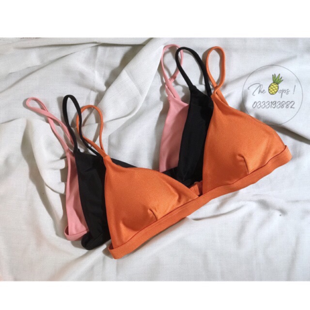 [Clip+Ảnh thật] BIKINI 2 mảnh sexy dáng basic 3 màu hồng/cam/đen/vàng | BigBuy360 - bigbuy360.vn