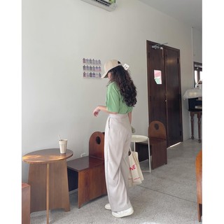 Quần Dài vải ống rộng cột dây eo