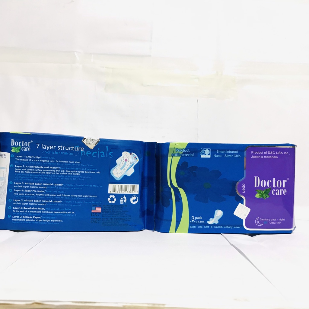 Băng vệ sinh thảo dược Doctor Care ban đêm 33.8cm