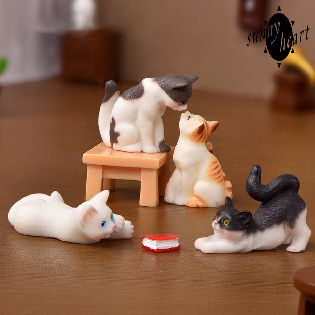 Đồ trang trí Chú Mèo Mini Sống Động Dùng Trang Trí Nhà Cửa