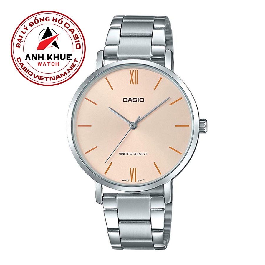 Đồng Hồ Nữ Casio LTP-VT01D-4BUDF Dây Kim Loại - Nền Mặt Màu Hồng