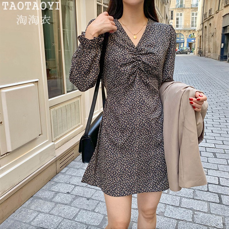 Đầm chữ a tay dài mini Emilyshop