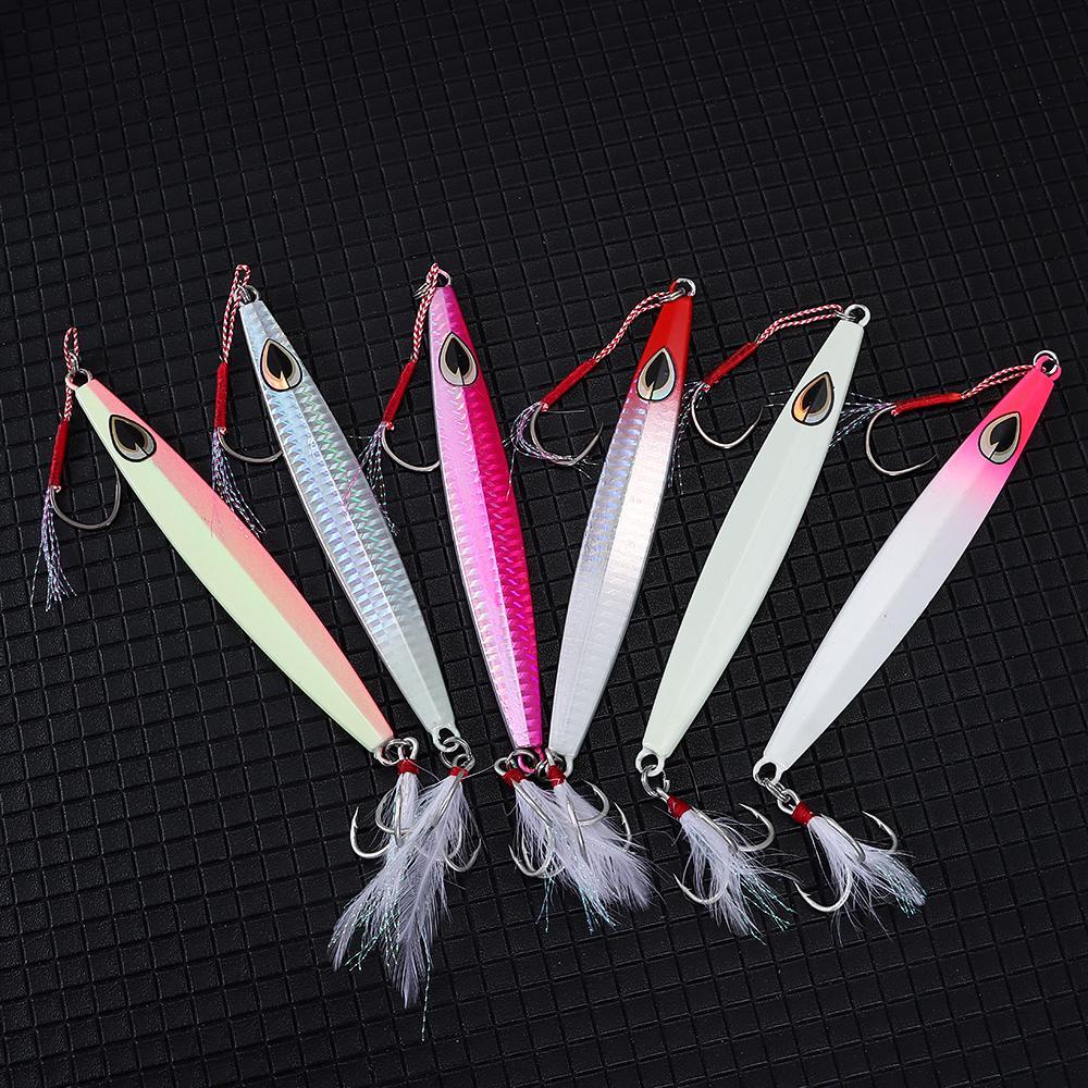 MYRONGVN Mồi Câu Cá Giả Bằng Kim Loại Có Hai Lưỡi Câu