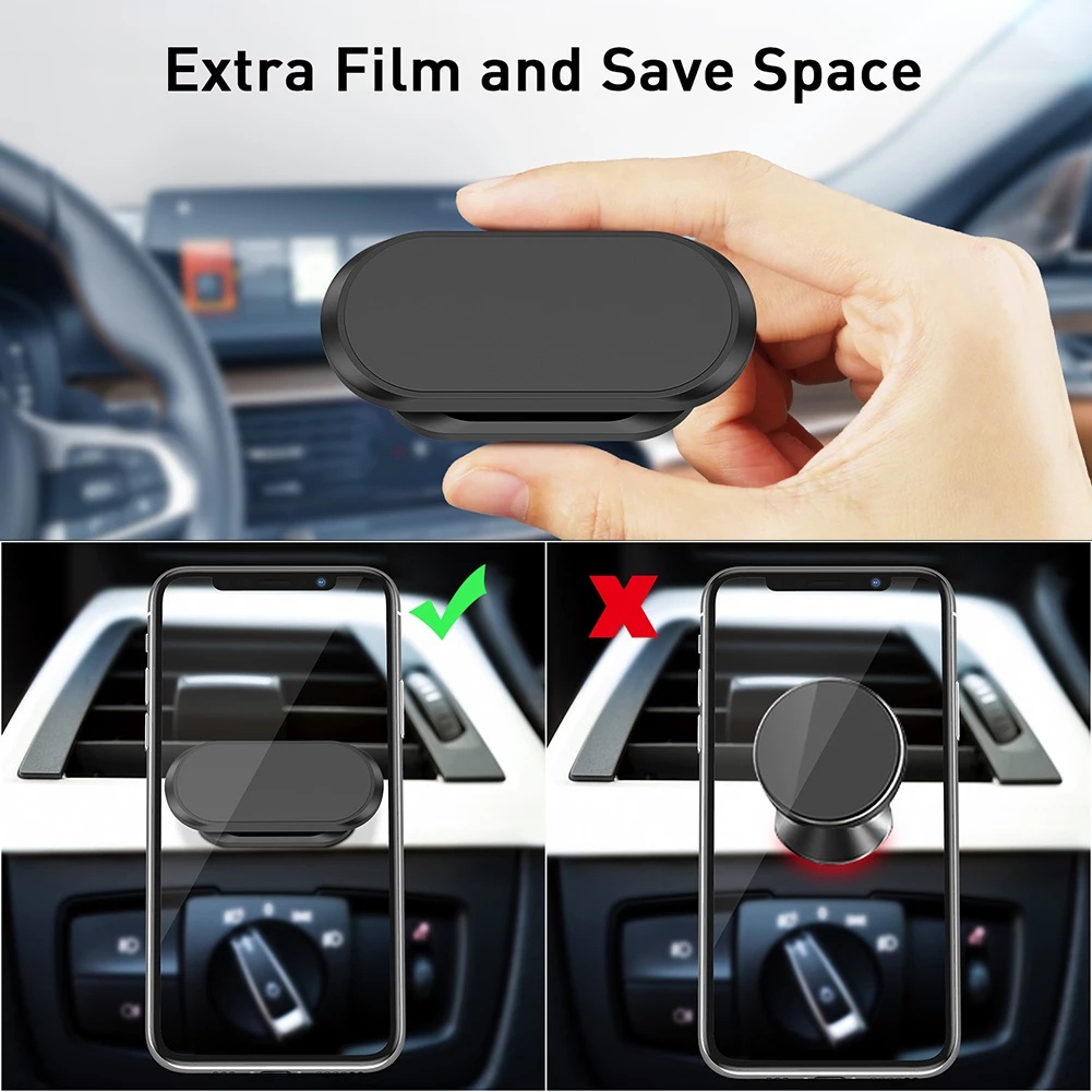 Giá đỡ điện thoại dạng hít nam châm xoay 360 độ tự dính cho xe hơi