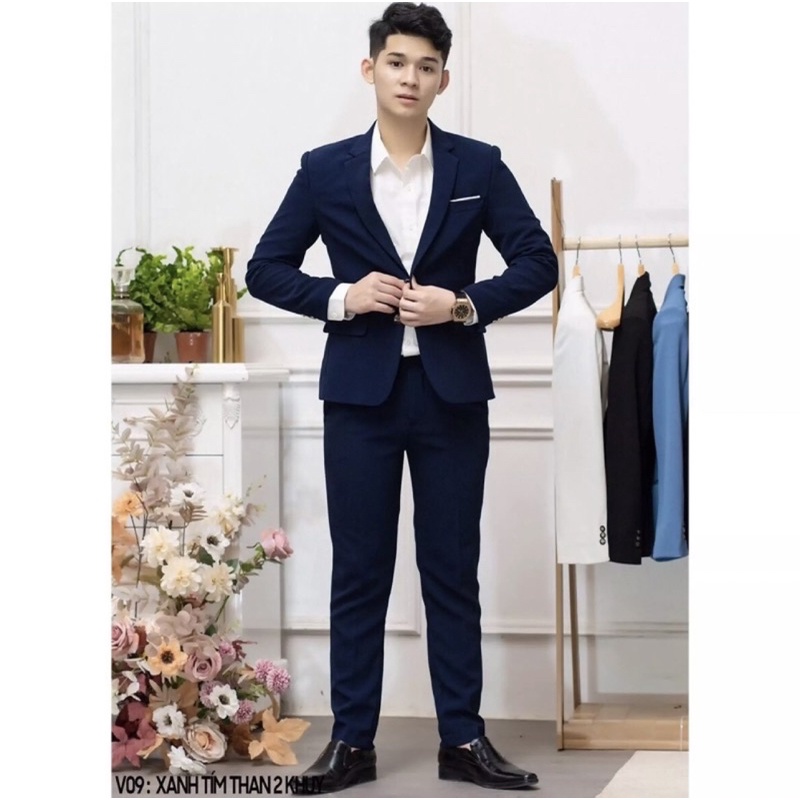Vest Nam Đen và Xanh Than  Thiết Kế Cao Cấp Hàn Quốc