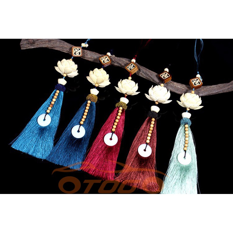Khánh Đài Sen , Dây Treo Sen Gỗ Hoàng Dương Treo Gương Ô Tô Cao Cấp