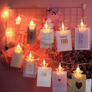🎉Dây đèn led treo ảnh hình ngôi sao xinh xắn,vừa lưu giữ những khoảnh khắc đẹp,vừa có thể làm đèn ngủ lung linh
