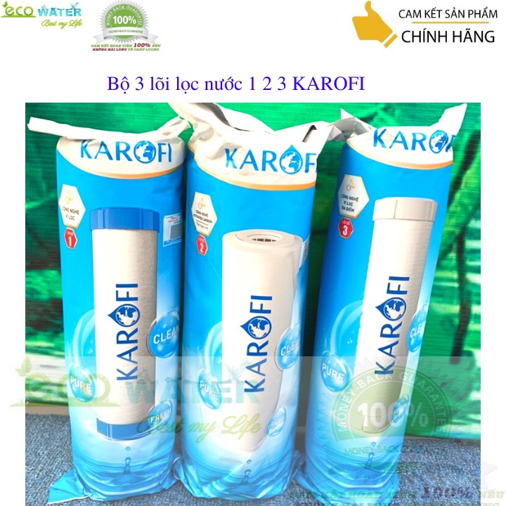 Combo 3 lõi lọc nước Karofi 1 2 3 - combo 3 lõi lọc nước karofi - loi loc nuoc karofi - Eckrf001