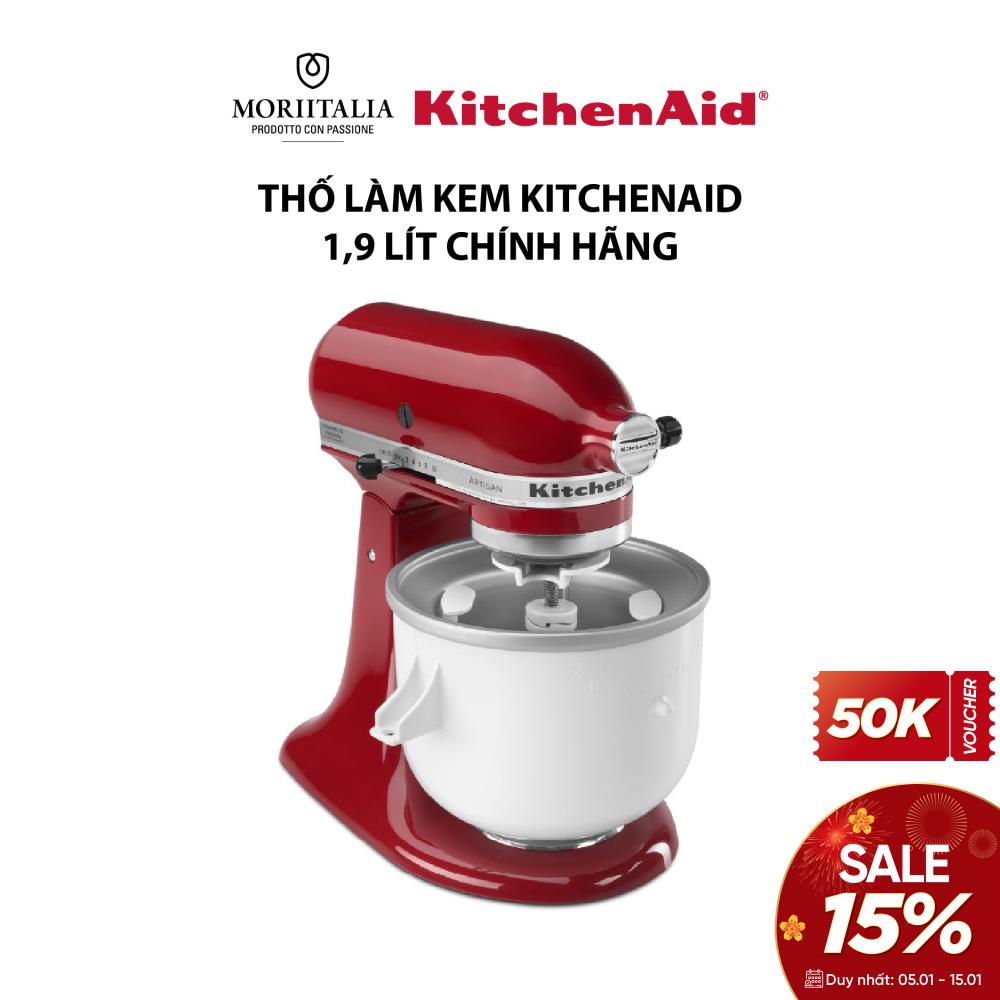 Thố làm kem KitchenAid 1,9 lít chính hãng, tiện lợi Moriitalia 5KICA0WH