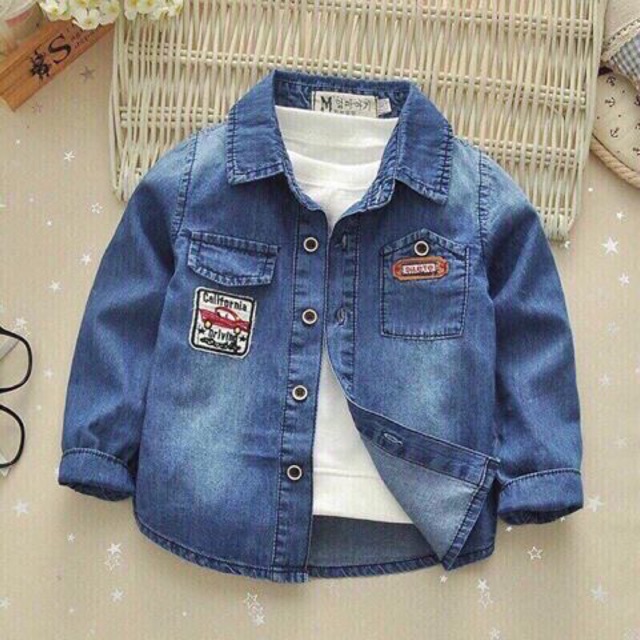 Áo khoác denim cho bé trai (8-36kg)